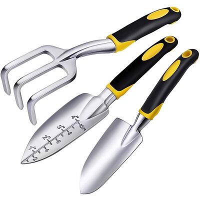 OEM 3 Pcs Mini Outils De Jardin Ensembles Durable Jardinage Outil À Main Ergonomique Et Résistant À La Rouille Pour Femmes Enfant Hommes Jardinier - Publicité OEM 3 Pcs Mini Outils De Jardin Ensembles Durable Jardinage Outil À Main Ergonomique Et Résistant À La Rouille Pour Femmes Enfant Hommes Jardinier - Publicité