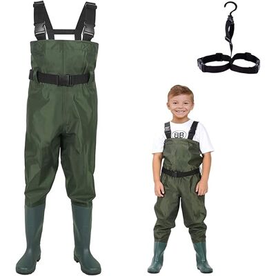 ALVIOR Waders Enfants - Imperméables Haute Taille En Pvc Et Nylon - Pour Pêche Jardinage Boue Neige - Taille Unique Enfant - Publicité ALVIOR Waders Enfants - Imperméables Haute Taille En Pvc Et Nylon - Pour Pêche Jardinage Boue Neige - Taille Unique Enfant - Publicité