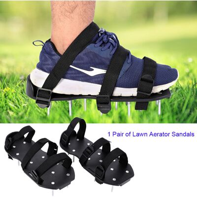 MCKENSA Paire De Sandales Aérateur De Pelouse, Chaussures À Crampons Robustes Avec Boucle En Plastique, Outil De Jardinage - Publicité MCKENSA Paire De Sandales Aérateur De Pelouse, Chaussures À Crampons Robustes Avec Boucle En Plastique, Outil De Jardinage - Publicité