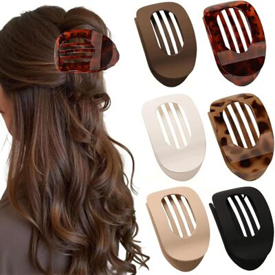 OEM 6 Pinces À Cheveux, Plastique, Résine, 18 Dents, Imprimé Léopard, Noir, Marron, Blanc, Kaki, Femme - Publicité OEM 6 Pinces À Cheveux, Plastique, Résine, 18 Dents, Imprimé Léopard, Noir, Marron, Blanc, Kaki, Femme - Publicité