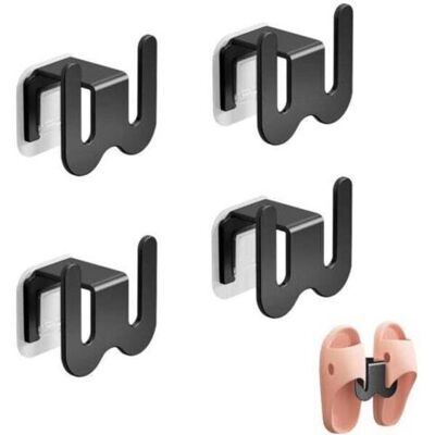 OEM Royaluxe-lot De 4 Porte-chaussures Muraux Suspendus – Étagère À Chaussons Peu Encombrante, Métal Robuste, Sans Perçage, Pour Salle De Bain Entrée, Noir - Publicité OEM Royaluxe-lot De 4 Porte-chaussures Muraux Suspendus – Étagère À Chaussons Peu Encombrante, Métal Robuste, Sans Perçage, Pour Salle De Bain Entrée, Noir - Publicité