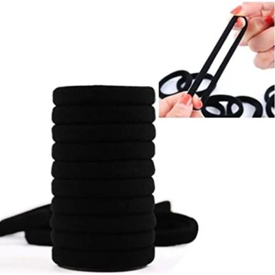 FORTUNEVILLE 100 Élastiques À Cheveux Noirs, Doux Et Élastiques Pour Femmes, Filles Et Enfants, Résistants Et Extensibles Pour Cheveux Épais - Publicité FORTUNEVILLE 100 Élastiques À Cheveux Noirs, Doux Et Élastiques Pour Femmes, Filles Et Enfants, Résistants Et Extensibles Pour Cheveux Épais - Publicité