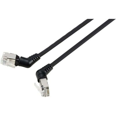 OEM Câble Réseau Rj45 - Cat 6a F/utp 10 Gb/s 500 Mhz - Câble Patch Coudé Double Face Avec Connecteurs Pivotants 360° - 1 M Noir - Publicité OEM Câble Réseau Rj45 - Cat 6a F/utp 10 Gb/s 500 Mhz - Câble Patch Coudé Double Face Avec Connecteurs Pivotants 360° - 1 M Noir - Publicité