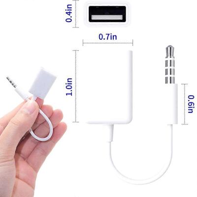 FLAMMKRAFT Câble Adaptateur Audio Usb Vers Aux 3.5 Mm Mâle Jack À 2.0 Femelle Pour Voiture, Convertisseur Otg Avec Décodeur, Cordon De Connexion. Publicité FLAMMKRAFT Câble Adaptateur Audio Usb Vers Aux 3.5 Mm Mâle Jack À 2.0 Femelle Pour Voiture, Convertisseur Otg Avec Décodeur, Cordon De Connexion. Publicité