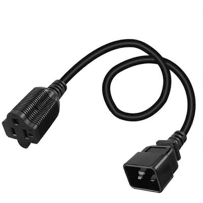 FLAMMKRAFT Câble D'Extension D'Alimentation Iec320 C20 Mâle Vers 5-20r Femelle Pour Les Voyages Internationaux - Publicité FLAMMKRAFT Câble D'Extension D'Alimentation Iec320 C20 Mâle Vers 5-20r Femelle Pour Les Voyages Internationaux - Publicité