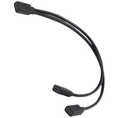 FLAMMKRAFT Câble Répartiteur Usb-c Femelle Vers Femelle, Rallonge De Charge - Publicité FLAMMKRAFT Câble Répartiteur Usb-c Femelle Vers Femelle, Rallonge De Charge - Publicité