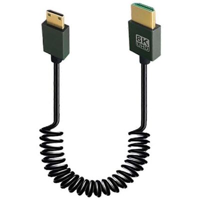 FLAMMKRAFT Câble D'Extension Spiralé 8k Hdtv 2.1 Mâle-mâle A Vers C Haute Vitesse - Publicité FLAMMKRAFT Câble D'Extension Spiralé 8k Hdtv 2.1 Mâle-mâle A Vers C Haute Vitesse - Publicité