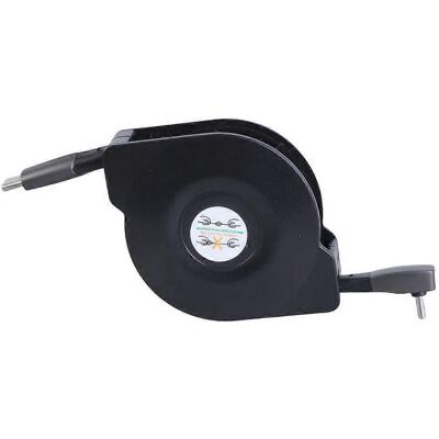 FLAMMKRAFT Câble De Charge Rétractable Usb-c Pd65w Avec Coude À 90° Et Cordon De Données Usb-c - Publicité FLAMMKRAFT Câble De Charge Rétractable Usb-c Pd65w Avec Coude À 90° Et Cordon De Données Usb-c - Publicité