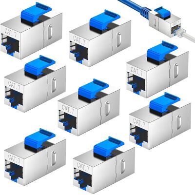 OEM 20 Pièces Coupleur Rj45 Ethernet 10gbps Connecteur Rj45 Cat 7 Lan Rallonge Connecteur Adaptateur Femelle Sans Outil Compatible Avec Câble Cat7 Cat6 Cat6a Cat5e - Publicité OEM 20 Pièces Coupleur Rj45 Ethernet 10gbps Connecteur Rj45 Cat 7 Lan Rallonge Connecteur Adaptateur Femelle Sans Outil Compatible Avec Câble Cat7 Cat6 Cat6a Cat5e - Publicité
