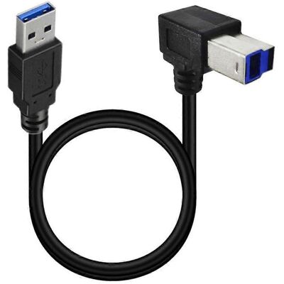 FLAMMKRAFT Câble Usb 3.0 Puissant, Câble Usb 3.0 A Vers B, Accessoires De Câble De Données Usb - Courbure À Droite - Publicité FLAMMKRAFT Câble Usb 3.0 Puissant, Câble Usb 3.0 A Vers B, Accessoires De Câble De Données Usb - Courbure À Droite - Publicité