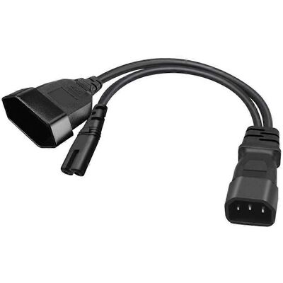 FLAMMKRAFT Câble D'Alimentation Convertisseur Iec320 C14 Vers C7 Et Eu 4,0 Mm² 10 A (1 Vers 2 Conducteurs), 0,32 M - Publicité FLAMMKRAFT Câble D'Alimentation Convertisseur Iec320 C14 Vers C7 Et Eu 4,0 Mm² 10 A (1 Vers 2 Conducteurs), 0,32 M - Publicité
