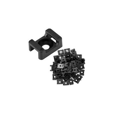 OEM 100pcs Base De Attache Câble En Plastique Noir Pour Attaches De Câble De 9 Mm - Organisateur De Câbles Avec Trou De Vis - Publicité OEM 100pcs Base De Attache Câble En Plastique Noir Pour Attaches De Câble De 9 Mm - Organisateur De Câbles Avec Trou De Vis - Publicité