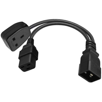 FLAMMKRAFT Câble D'Alimentation En Y Avec Connecteurs C20 Vers Iec320 C19+ Et Adaptateur Secteur - Publicité FLAMMKRAFT Câble D'Alimentation En Y Avec Connecteurs C20 Vers Iec320 C19+ Et Adaptateur Secteur - Publicité