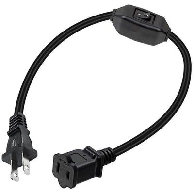 FLAMMKRAFT Câble D'Extension D'Alimentation Us Nema 1-15p Vers 1-15r, Câble 1-15p 2 Broches Vers 1-15r 2 Trous - Publicité FLAMMKRAFT Câble D'Extension D'Alimentation Us Nema 1-15p Vers 1-15r, Câble 1-15p 2 Broches Vers 1-15r 2 Trous - Publicité