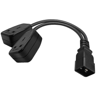 FLAMMKRAFT Câble D'Alimentation Adaptateur Iec320-c20 Mâle Vers Double Femelle De 32 Cm - Publicité FLAMMKRAFT Câble D'Alimentation Adaptateur Iec320-c20 Mâle Vers Double Femelle De 32 Cm - Publicité
