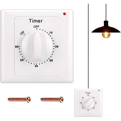 OEM Interrupteur De Compte À Rebours : Minuterie 60 Minutes Interrupteur D'Éclairage Avec Minuterie, Protégé Contre L'Eau, Creuser Des Trous Pour L'Installation Pour Salle De Bain, Ventilateur, Lumières-d - Publicité OEM Interrupteur De Compte À Rebours : Minuterie 60 Minutes Interrupteur D'Éclairage Avec Minuterie, Protégé Contre L'Eau, Creuser Des Trous Pour L'Installation Pour Salle De Bain, Ventilateur, Lumières-d - Publicité