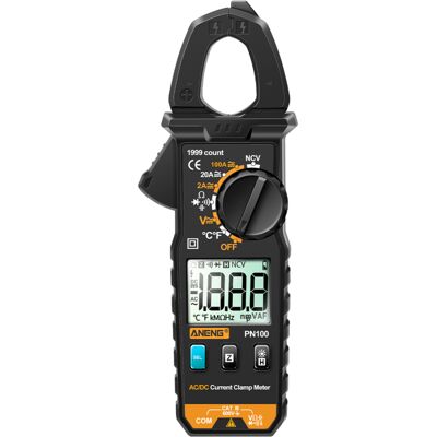 OEM Multimètre Pn100 Pince Ampèremétrique 1999 Pts, Sélection Auto, Test Temp, Écran Lcd, Mesure Ac/dc, Ncv, Résistance, Capacité, Diodes. Publicité OEM Multimètre Pn100 Pince Ampèremétrique 1999 Pts, Sélection Auto, Test Temp, Écran Lcd, Mesure Ac/dc, Ncv, Résistance, Capacité, Diodes. Publicité