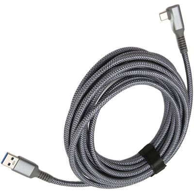 LBVIE Câble De Connexion Vr Link En Nylon Tressé Haute Vitesse Pour Quest 2, Câble De Charge Et Transfert De Données, Accessoires Vr Pour Casque Vr Et Pc De Jeu, 5 M / 16,4 Pi - Publicité LBVIE Câble De Connexion Vr Link En Nylon Tressé Haute Vitesse Pour Quest 2, Câble De Charge Et Transfert De Données, Accessoires Vr Pour Casque Vr Et Pc De Jeu, 5 M / 16,4 Pi - Publicité
