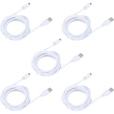 LBVIE Lot De 5 Câbles De Données Usb De 3 M Pour Console De Jeux Wii U (accessoires De Jeu Inclus). Publicité LBVIE Lot De 5 Câbles De Données Usb De 3 M Pour Console De Jeux Wii U (accessoires De Jeu Inclus). Publicité