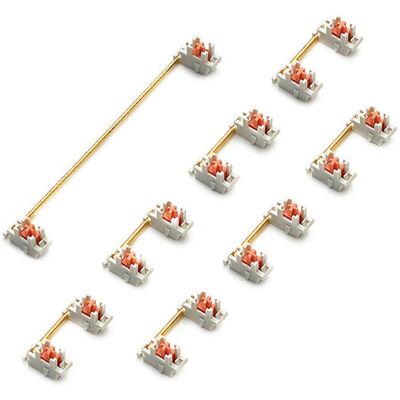 FLAMMKRAFT Kit De Fixation Pour Clavier Mécanique Avec Stabilisateur D'Axe Satellite Plaqué Or - 1 Pièce X 7u - 7 Pièces X 2u - Panda - Publicité FLAMMKRAFT Kit De Fixation Pour Clavier Mécanique Avec Stabilisateur D'Axe Satellite Plaqué Or - 1 Pièce X 7u - 7 Pièces X 2u - Panda - Publicité
