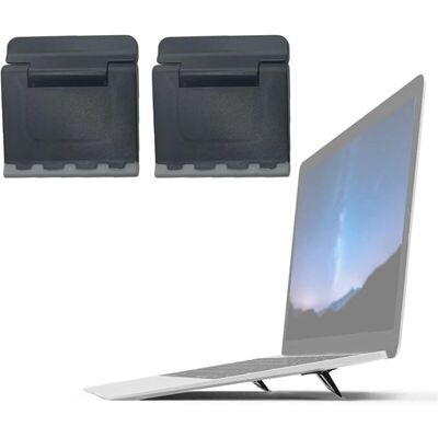 OEM 2 Pièces Mini Support Pour Ordinateur Portable, Support Ordinateur Portable Invisible En Plastique Auto-adhésif Pour Notebook Et Clavier (noir) - Publicité OEM 2 Pièces Mini Support Pour Ordinateur Portable, Support Ordinateur Portable Invisible En Plastique Auto-adhésif Pour Notebook Et Clavier (noir) - Publicité