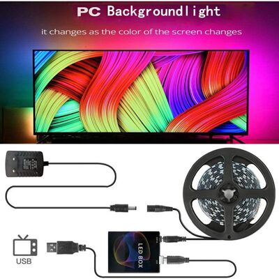 OEM Ruban Led Rétroéclairage Pour Tv Et Pc Moniteur 3m 30 Led/m Adhésif 3m Installation Simple -ulisem - Publicité OEM Ruban Led Rétroéclairage Pour Tv Et Pc Moniteur 3m 30 Led/m Adhésif 3m Installation Simple -ulisem - Publicité