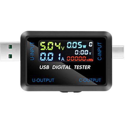 OEM Testeur De Tension Et Courant Usb Multifonction Écran Ips, Testeur Capacité Puissance, Enregistre 9 Groupes Données (digital) - Publicité OEM Testeur De Tension Et Courant Usb Multifonction Écran Ips, Testeur Capacité Puissance, Enregistre 9 Groupes Données (digital) - Publicité
