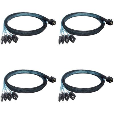 OEM 4x Cable Interne Sas Vers , Sff-8643 Vers Avant Rupture Compatible Avec Le Disque Dur Du Contrleur (3,3 Pi) - Publicité OEM 4x Cable Interne Sas Vers , Sff-8643 Vers Avant Rupture Compatible Avec Le Disque Dur Du Contrleur (3,3 Pi) - Publicité