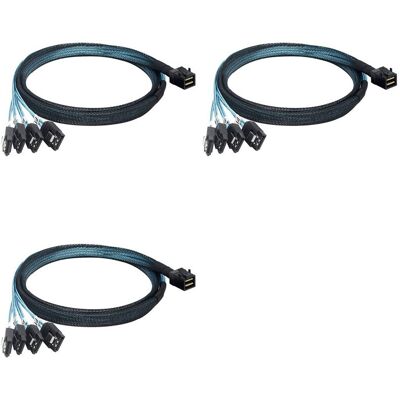 OEM 3x Cable Interne Sas Vers , Sff-8643 Vers Avant Rupture Compatible Avec Le Disque Dur Du Contrleur (3,3 Pi) - Publicité OEM 3x Cable Interne Sas Vers , Sff-8643 Vers Avant Rupture Compatible Avec Le Disque Dur Du Contrleur (3,3 Pi) - Publicité