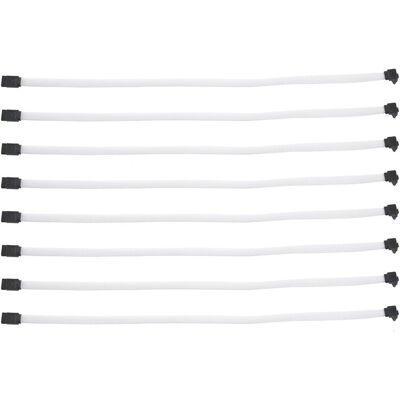 OEM 8pièces 50cm 3.0 Iii Sata3 Cable De Donnees A 7 Broches Ssd A Angle Droit 6gb / S Cordon De Donnees Pour Disque Dur Avec Gaine En Nylon (blanc) - Publicité OEM 8pièces 50cm 3.0 Iii Sata3 Cable De Donnees A 7 Broches Ssd A Angle Droit 6gb / S Cordon De Donnees Pour Disque Dur Avec Gaine En Nylon (blanc) - Publicité