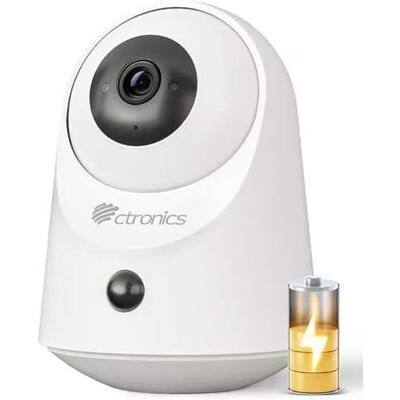 Ctronics Caméra De Surveillance Intérieure Sans Fil 2k – Batterie, Wifi 2,4/5 Ghz, Ptz 360°, Détection Pir, Vision Nocturne 20 M, Sd/cloud 128 Go - Publicité Ctronics Caméra De Surveillance Intérieure Sans Fil 2k – Batterie, Wifi 2,4/5 Ghz, Ptz 360°, Détection Pir, Vision Nocturne 20 M, Sd/cloud 128 Go - Publicité