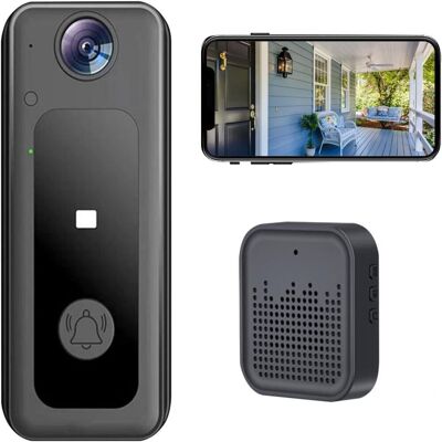 Sonnette Sans Fil Avec Caméra, Surveillance En Temps Réel Avec Une Résolution 2k, Conception Sans Fil, Détection De Mouvement Par Ia Pour Une Sécurité Domestique Renforcée-aquaforge - Publicité Sonnette Sans Fil Avec Caméra, Surveillance En Temps Réel Avec Une Résolution 2k, Conception Sans Fil, Détection De Mouvement Par Ia Pour Une Sécurité Domestique Renforcée-aquaforge - Publicité