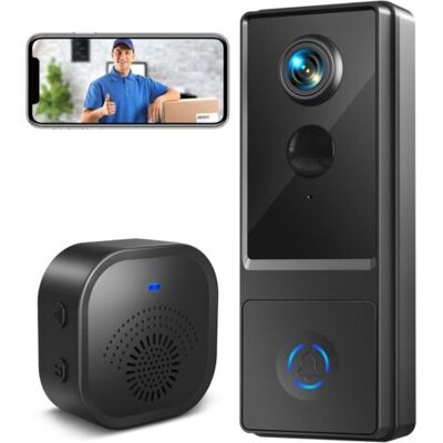 OEM Sonnette Sans Fil Avec Caméra, 1080p Hd Visiophone Sans Fil Exterieur Etanche 2.4g Wifi Sonnette Sans Fil Avec Carillon Détection Mouvement Pir, Vision Nocturne Audio Bidirectionnel, Support Alexadyk- - Publicité OEM Sonnette Sans Fil Avec Caméra, 1080p Hd Visiophone Sans Fil Exterieur Etanche 2.4g Wifi Sonnette Sans Fil Avec Carillon Détection Mouvement Pir, Vision Nocturne Audio Bidirectionnel, Support Alexadyk- - Publicité