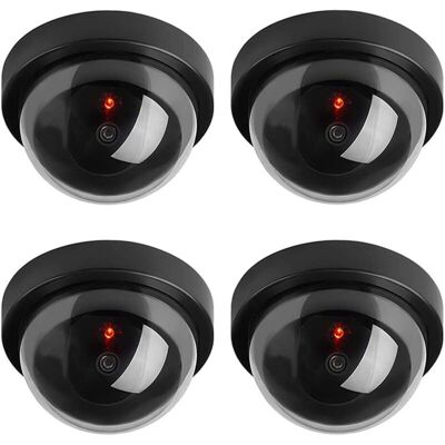 OEM 4 X Noir Dôme Fausse Sécurité Fictive Caméra Cctv Imperméable À L'Eau Ir Led Clignotant Rouge Lumière Surveillance Intérieure Extérieure - Publicité OEM 4 X Noir Dôme Fausse Sécurité Fictive Caméra Cctv Imperméable À L'Eau Ir Led Clignotant Rouge Lumière Surveillance Intérieure Extérieure - Publicité