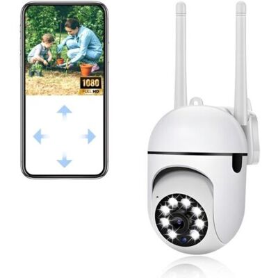 OEM Caméra Surveillance Wifi Exterieure, Caméra De Sécurité Exterieure 1080p, 360° Ptz Security Camera, Vision Nocturne Couleur, Audio Bidirectionnel, Suivi Automatique, Pour Chien/bébé/maison - Publicité OEM Caméra Surveillance Wifi Exterieure, Caméra De Sécurité Exterieure 1080p, 360° Ptz Security Camera, Vision Nocturne Couleur, Audio Bidirectionnel, Suivi Automatique, Pour Chien/bébé/maison - Publicité