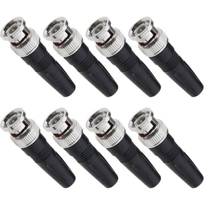 SANS MARQUE 8pcs Bnc Connecteur Mâle Remplacement Bnc Mâle Adaptateur À Souder Accessoires Pour Cctv Système De Sécurité À Domicile Caméra Audio Caoutchouc - Publicité SANS MARQUE 8pcs Bnc Connecteur Mâle Remplacement Bnc Mâle Adaptateur À Souder Accessoires Pour Cctv Système De Sécurité À Domicile Caméra Audio Caoutchouc - Publicité