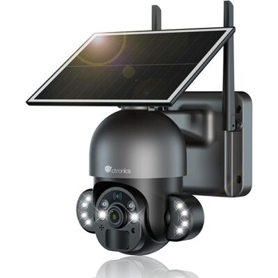 Ctronics Caméra De Surveillance Wifi Extérieure Sans Fil 3k 5mp – Solaire 6w, Détection Pir/humaine, Vision Nocturne Couleur, Ftp, Pc/téléphone - Publicité Ctronics Caméra De Surveillance Wifi Extérieure Sans Fil 3k 5mp – Solaire 6w, Détection Pir/humaine, Vision Nocturne Couleur, Ftp, Pc/téléphone - Publicité