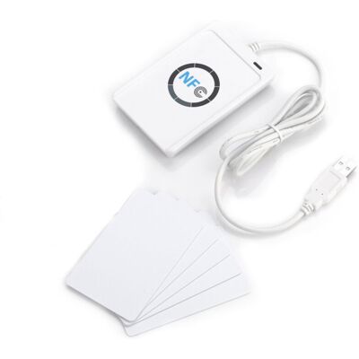 OEM Acr122u Lecteur Nfc Rfid, Cartes À Puce Intelligent Iso 14443a/b Avec Logiciel Gratuit, Blanc-crezuo - Publicité OEM Acr122u Lecteur Nfc Rfid, Cartes À Puce Intelligent Iso 14443a/b Avec Logiciel Gratuit, Blanc-crezuo - Publicité