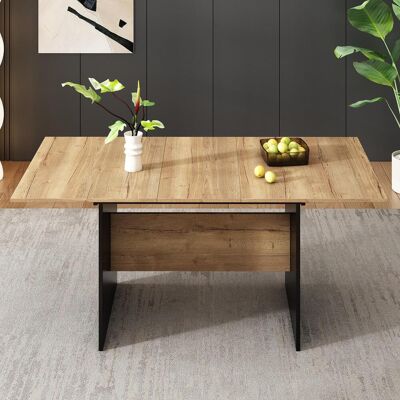OEM Erweiterbarer Esstisch 140/18080cm, Geeignet Für 4-6 Personen, Holzmaserung Rechteckiger Esstisch, Natürlicher, Erweiterbarer Esstisch Im Minimalistischen Stil - Publicité OEM Erweiterbarer Esstisch 140/18080cm, Geeignet Für 4-6 Personen, Holzmaserung Rechteckiger Esstisch, Natürlicher, Erweiterbarer Esstisch Im Minimalistischen Stil - Publicité