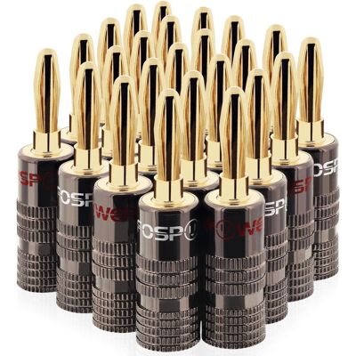 VEXXOL Fiche Banane - Plaquage Or 24 K - Vis Double - Pour Câble Enceinte 12-18 Awg - Home Cinema Amplificateur Haut-parleur - Lot De 24 - Publicité VEXXOL Fiche Banane - Plaquage Or 24 K - Vis Double - Pour Câble Enceinte 12-18 Awg - Home Cinema Amplificateur Haut-parleur - Lot De 24 - Publicité