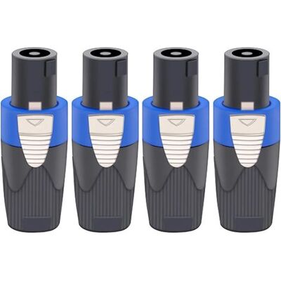 SANS MARQUE 4 Pcs Connecteurs Speakon,adaptés Aux Nl4fx Speakon Prise Connecteurs Câbles Speakon,convertisseur 4 Broches Femelle Vers Nl4fc Mâle,prise Nl2fx 4 Pôles Pour Haut-parleurs Powercon Twist Lock - Publicité SANS MARQUE 4 Pcs Connecteurs Speakon,adaptés Aux Nl4fx Speakon Prise Connecteurs Câbles Speakon,convertisseur 4 Broches Femelle Vers Nl4fc Mâle,prise Nl2fx 4 Pôles Pour Haut-parleurs Powercon Twist Lock - Publicité