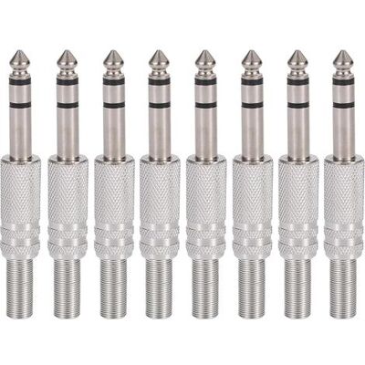 SANS MARQUE 8 Pièces Prise Audio Stéréo Trs 6,35mm,1/4" Soudé Mâle Connecteur Jack Avec Soulagement De Tension À Ressort Pour Câbles De Microphone De Guitare Haut-parleur - Publicité SANS MARQUE 8 Pièces Prise Audio Stéréo Trs 6,35mm,1/4" Soudé Mâle Connecteur Jack Avec Soulagement De Tension À Ressort Pour Câbles De Microphone De Guitare Haut-parleur - Publicité