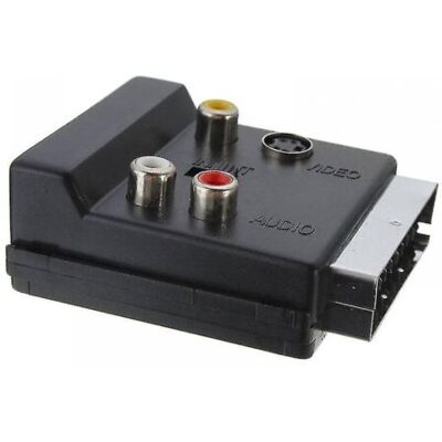 SCORPIO Câble Adaptateur Audio Vidéo Péritel 21 Broches Vers 3 Rca S-vidéo Avec Bouton Entrée/sortie - Publicité SCORPIO Câble Adaptateur Audio Vidéo Péritel 21 Broches Vers 3 Rca S-vidéo Avec Bouton Entrée/sortie - Publicité