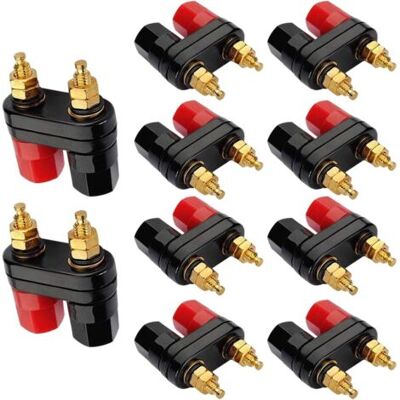 SCORPIO 10 Pairs 2-voies Amplificateur De Puissance, Audio Fiche Prise Banane Femelle Bornier Haut Parleur(noir Et Rouge) - Publicité SCORPIO 10 Pairs 2-voies Amplificateur De Puissance, Audio Fiche Prise Banane Femelle Bornier Haut Parleur(noir Et Rouge) - Publicité