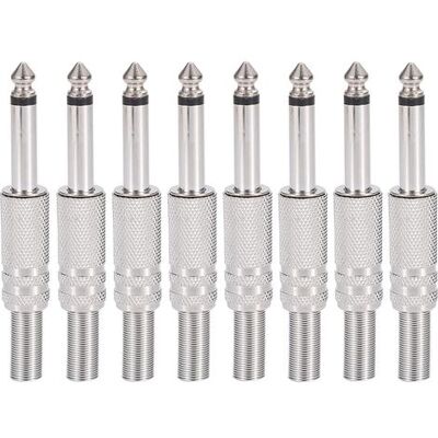 SANS MARQUE 8 Pièces Prise Audio 1/4 "ts Mono,connecteur Jack À Souder Mâle 6,35mm Pour Câbles Haut-parleur/guitare/microphone - Publicité SANS MARQUE 8 Pièces Prise Audio 1/4 "ts Mono,connecteur Jack À Souder Mâle 6,35mm Pour Câbles Haut-parleur/guitare/microphone - Publicité
