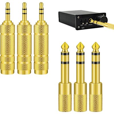 OEM Adaptateurs Jack - 6-pack - Audio 6,5 Mm À 3,5 Mm Jack - Adaptateur Audio Stéréo Universel - Prise En Main, Haut-parleur, Téléphone Portable, Guitare - Publicité OEM Adaptateurs Jack - 6-pack - Audio 6,5 Mm À 3,5 Mm Jack - Adaptateur Audio Stéréo Universel - Prise En Main, Haut-parleur, Téléphone Portable, Guitare - Publicité