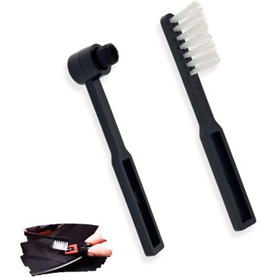 OEM Ensemble De Brosses De Nettoyage Pour Platines Vinyles, Comprenant 2 Brosses En Fibre De Carbone (tête Ronde Noire + Tête Linéaire Blanche), Antistatiques, Adaptées Aux Cellules Vinyles, Pour Une Meil - Publicité OEM Ensemble De Brosses De Nettoyage Pour Platines Vinyles, Comprenant 2 Brosses En Fibre De Carbone (tête Ronde Noire + Tête Linéaire Blanche), Antistatiques, Adaptées Aux Cellules Vinyles, Pour Une Meil - Publicité