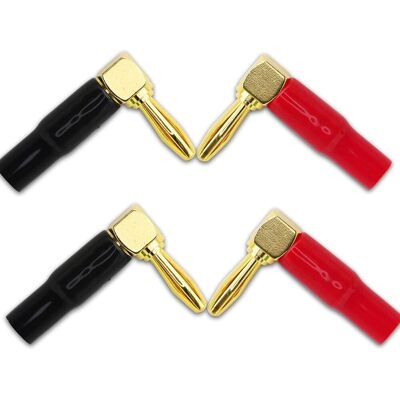ALVIOR Fiche Banane Angle Droit - 4 Mm - Cuivre Pur Plaqué Or - Pour Câble Haut-parleur Récepteur Audio Vidéo Amplificateur - Lot De 4 - Publicité ALVIOR Fiche Banane Angle Droit - 4 Mm - Cuivre Pur Plaqué Or - Pour Câble Haut-parleur Récepteur Audio Vidéo Amplificateur - Lot De 4 - Publicité