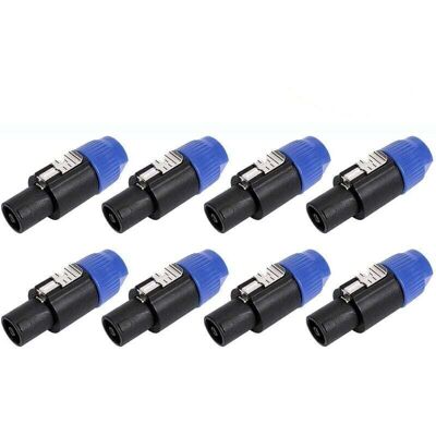 OEM Lot De 8 Connecteurs Audio Prise Haut-parleur 4 Pôles Verrouillage Torsadé Compatible Speakon Nl4fc Nl4fx Nlt4x-dou - Publicité OEM Lot De 8 Connecteurs Audio Prise Haut-parleur 4 Pôles Verrouillage Torsadé Compatible Speakon Nl4fc Nl4fx Nlt4x-dou - Publicité