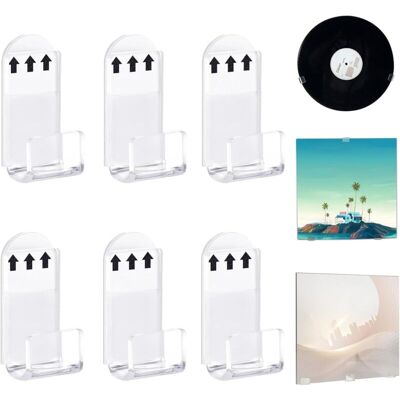 OEM 6 Pcs Accroche Vinyle Mural,porte Vinyle Mural,support D'Affichage Mural Pour Disque Vinyle Sans Vis,support De Disque Vinyle En Acrylique Transparent Autocollant(transparent) - Publicité OEM 6 Pcs Accroche Vinyle Mural,porte Vinyle Mural,support D'Affichage Mural Pour Disque Vinyle Sans Vis,support De Disque Vinyle En Acrylique Transparent Autocollant(transparent) - Publicité
